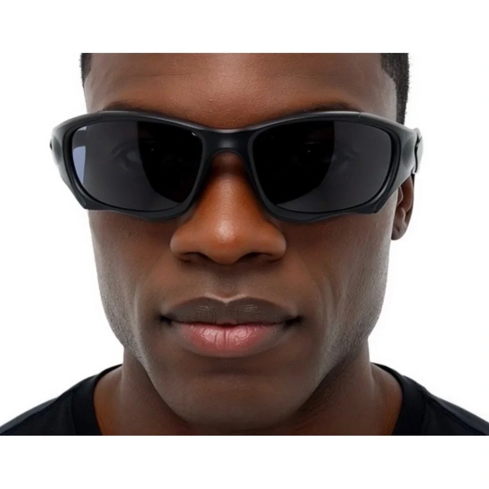 Fashion Black Polarized‎ Sport Sunglasses Safety Men UV Protection Wrap Around